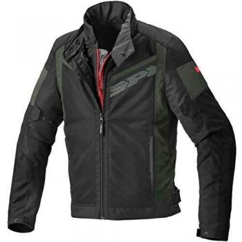Spidi Breezy Net H2Out Chaqueta textil para moto, gris/verde, XXL