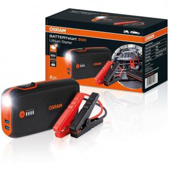 OSRAM BATTERYstart 300 - Arrancador compacto de litio y cobalto LiCoO2 para vehículos de 12V con motores de gasolina de hasta 6L y motores diesel de 3L