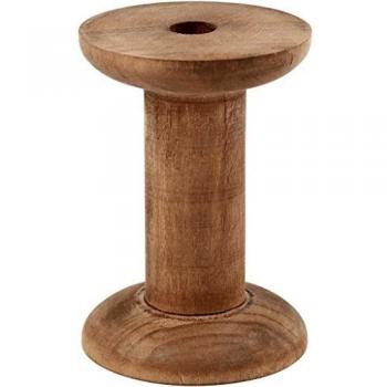 Bobinas de Madera Vintage 70 mm de Alto, 20+48 mm de Diámetro, Agujero Interior 10 mm, Pack de 10 Unidades