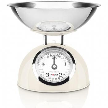 HAEGER Báscula Mecánica de Cocina Pastel Cream - 5kg, 20g