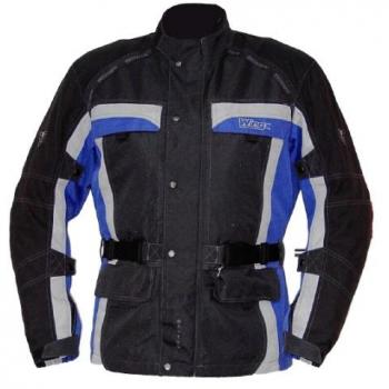 Wingx Wanero Chaqueta de Motorista, Negro/Plateado/Azul, L