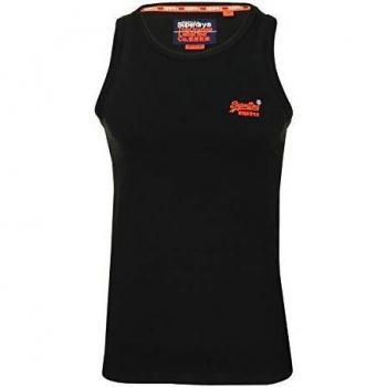 Superdry - Camiseta de Tirantes - Redondo - Sin Mangas - para Hombre Negro Negro