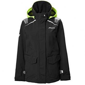 Musto Chaqueta de Abrigo Mujer BR1 Yacht Sailing and Boating Inshore Sailing Yachting and Dinghy - Negro - Transpirable Impermeable