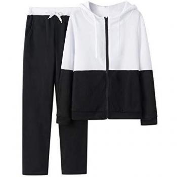 MOVERV Chándales Deportivos de Mujer,Chandal Mujer Deporte Conjunto Deportivo 2 Piezas Atuendo Casual Chaqueta con Cremallera Deportiva Pantalones Largos Traje de Fitness Jogging