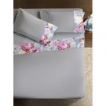 Ipersan Juego Sábanas Armonie Estampado  Ricamo color gris cm. 260x290