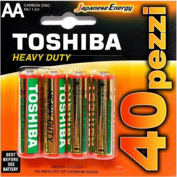 Pilas Alcalinas AA Toshiba R6 1.5V - Pack Ahorro de 40 Piezas