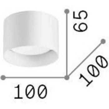 Downlight Spike Redondo Ideal Lux, color níquel, material aluminio, diámetro Ø 10 cm