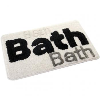 Alfombra de Ducha Moderna Blanca Antideslizante para baño DE 45 x 70 cm Fantasy - LOLAhome