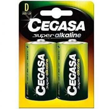 cegasa Superalkaline - Pack 2 Pilas LR20, Color Verde