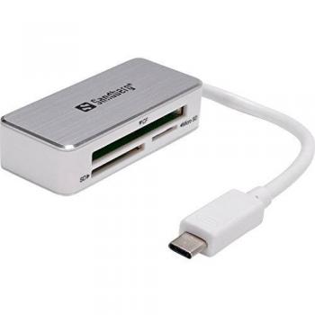 Sandberg 136-10 - Adaptador Lector de Tarjetas USB-C, Aluminio