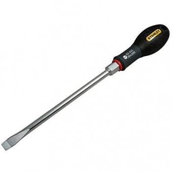 Stanley FMHT0-62621 Destornillador FatMax Plano Mecánico 10 mm x 200 mm con Tuerca Hexagonal para Llave Fija, Multicolor