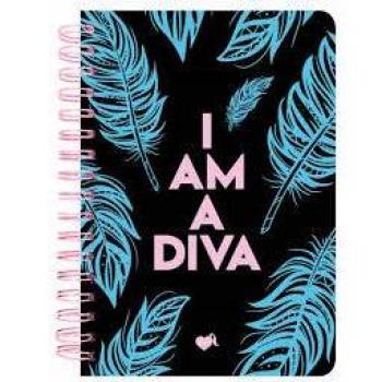 Cuaderno A4 Tapa Dura La Vecina Rubia Diseño de Plumas Color Azul