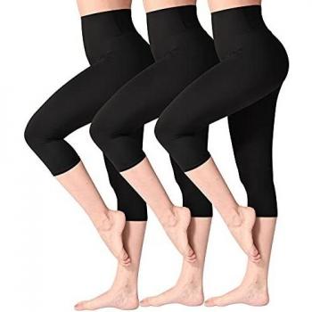 SINOPHANT Leggins Cortos Mujer Cintura Alta - 3/4 Pantalones Leggings Mallas Cortas Piratas Mujer, Yoga, Deporte, elásticos, Suaves y cómodos
