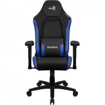 Aerocool Crown XL Silla Gaming Ergonómica Azul, Cuero Sintético Premium AeroWeave, Reposabrazos 2D Ajustables, Cojín Lumbar y Respaldo Reclinable