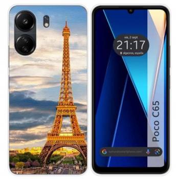 Funda de Silicona para Xiaomi Poco C65 con Diseño de París y Dibujos