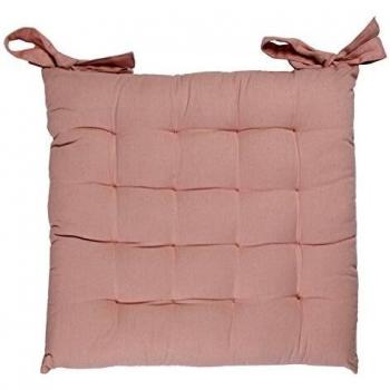Cojín de Silla TOILE DE TOSCANE - 100% algodón - 38 x 38 x 6 cm - Rosa