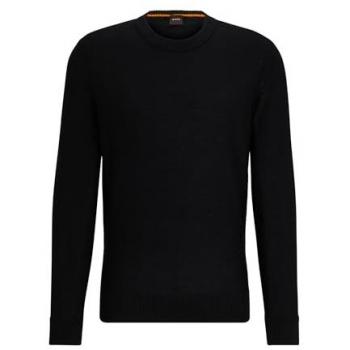 Hugo Boss Avac_C Men's Black Crew Neck Knit Sweater - Size L