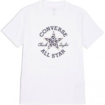 Converse - Camiseta de mujer Chuck Taylor All Star Leopard Patch Tee