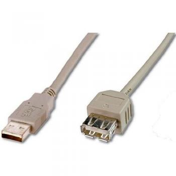 Cable de extensión DIGITUS USB 2.0 - 1.8m - cable de conexión para USB tipo A - alta velocidad 480 Mbit / s - beige