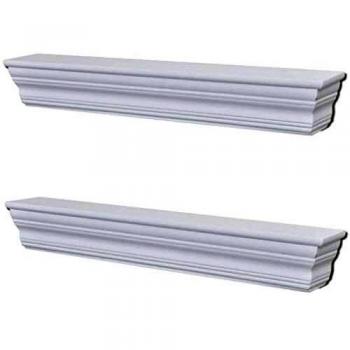 vidaXL 2x Estanterías de Pared Elegante de MDF Blanco Aaliyah Estante Balda