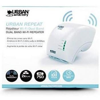 Repetidor Wi-Fi Dual Band AC750 Urban Factory Amplificador de Red Blanco