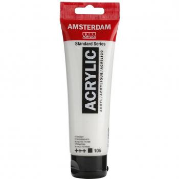 Amsterdam Standard Series Acrylic Paint Titanium White (105) 120ml Tube