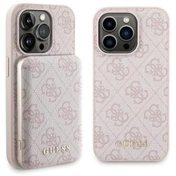 Set Guess Funda Dura y Powerbank 5000mAh MagSafe para iPhone 14 Pro, Rosa