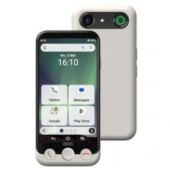 Smartphone Doro Aurora A10 - 4G, Doble SIM, 4GB RAM, 64GB Almacenamiento Interno, Pantalla LCD de 4.5, Cámara Trasera de 13 MP, Cámara Frontal