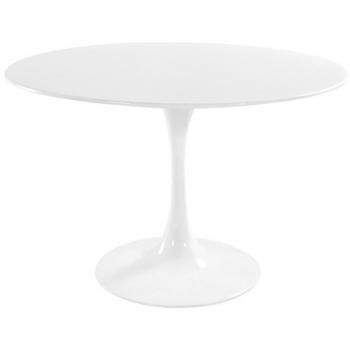 Mesa Redonda Moderna Tulipa Color Blanco 120 cm