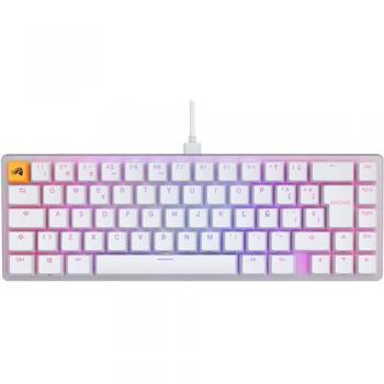 Teclado mecánico Glorious GMMK 2 Compact 65% USB Español Blanco - Carcasa de aluminio, personalizable, keycaps dobles, switches Fox, retroiluminación RGB