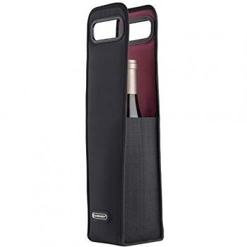 LE CREUSET WA127 Funda enfriadora para Botellas de Vino o Cava, Tejido Impermeable, Negro