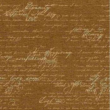 rasch Papel pintado 449563 de la colección Florentine II – Papel pintado no tejido marrón con escritura caligráfica beige en estilo vintage – 10,05 m x 53 cm