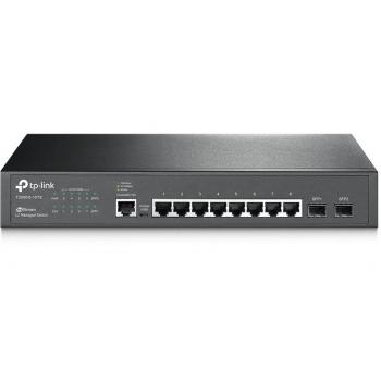 TP-Link JetStream T2500G-10TS Managed Rackmount Switch with 8x Gigabit Ethernet Ports and 2x SFP Ports