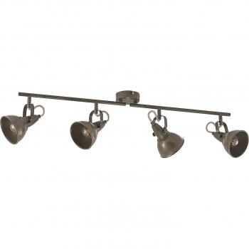 Lindby Julin foco empotrado de techo industrial en gris oscuro, 4 luces E14, hecho de metal para salón y comedor
