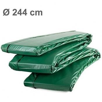 Ampel 24 - Cubierta Deluxe para Bordes de Cama elástica/Adecuado para Ø 240-244 cm/Doble Espesor de 35mm / protección para muelles Verde