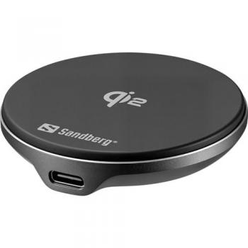 Cargador Inalámbrico Magnético Sandberg Qi2 15W Negro