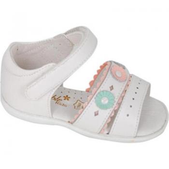 Sandalias de Niña Bubble Bobble Velcro C615 Color Blanco