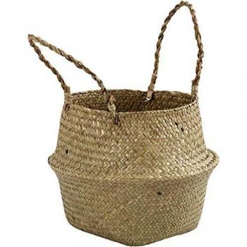 Cesta de jonc marino, altura 13/24 cm, diámetro 27 cm, unidad