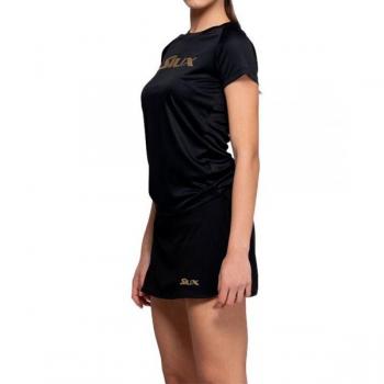 Camiseta Siux Mujer Club Negra - TEXTIL, 100% poliéster, diseño moderno, transpirable, ajuste cómodo, ideal para deportes y actividades al aire libre