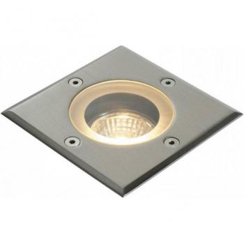 Pilar exterior empotrada de acero inoxidable IP65 50W con acabado pulido y vidrio transparente