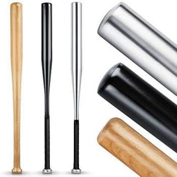 Heldenwerk Bate de Béisbol de Madera o Aluminio - Bates de Beisbol 31 Pulgadas con asa Antideslizante - Bate de Baseball