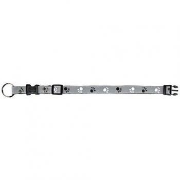 TRIXIE Collar Silver Reflect, M-L, 35-55 cm/20 mm, Negro-Gris, Perro