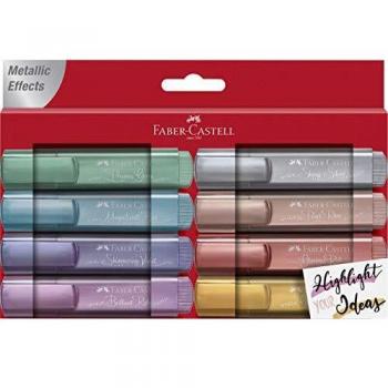 Faber-Castell Textliner 46 Metallic Pack De 8 Marcadores Fluorescentes