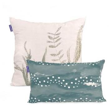 Funda de cojín HappyFriday Seaside Multicolor 100% Algodón 2 Piezas (50x50 cm + 50x30 cm)