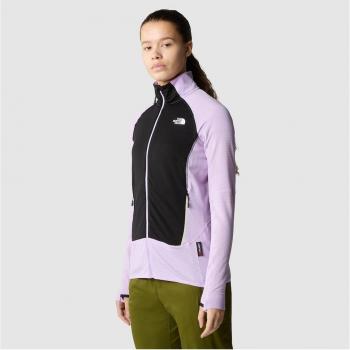 Chaqueta de mujer Bolt The North Face, forro polar Polartec Full Zip lila claro negro, talla M
