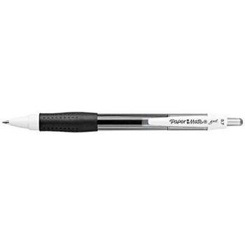 PAPER:MATE Lot de 12 Stylos bille Rétractable Gel Pte Moyenne Noir