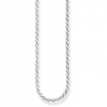 Thomas Sabo 925 Sterling Silver Cord Necklace - Glam & Soul, Size 40 cm and 50 cm Unisex