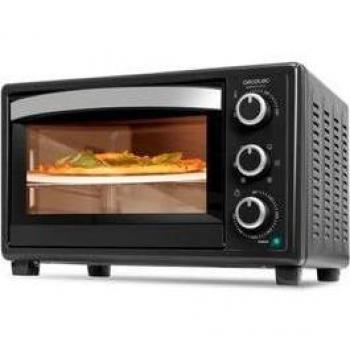 Cecotec Bake&Toast 2600 4Pizza Horno de Sobremesa 1500W 26L con Piedra para Pizza Negro