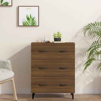 Aparador de madera multicapa color roble marrón 69,5x34x90 cm