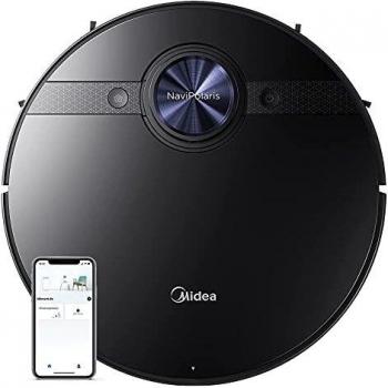 Midea M7 Robot Aspirador y Fregasuelos, 4000PA, Control App Alexa Google Home Láser LDS, Autonomía de 150 Min con Mapeo, Adecuado para Pelo de Mascotas, Alfombras y Suelos Duros